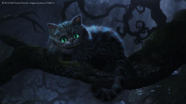 The CGI Cheshire Cat from Alice in Wonderland